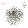 100Piece Stainless Steel Fishing Swivel Snap Set With Fast Lock Split Rings  Barrel Connectors 10