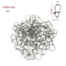 100Piece Stainless Steel Fishing Swivel Snap Set With Fast Lock Split Rings  Barrel Connectors 11