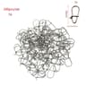 100Piece Stainless Steel Fishing Swivel Snap Set With Fast Lock Split Rings  Barrel Connectors 12