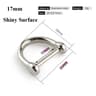 Solid Stainless Steel Carabiner Shackle With Screw Lock  D Bow Keychain Connector Clip 921mm 5