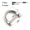 Solid Stainless Steel Carabiner Shackle With Screw Lock  D Bow Keychain Connector Clip 921mm 6