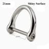 Solid Stainless Steel Carabiner Shackle With Screw Lock  D Bow Keychain Connector Clip 921mm 7