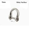 Solid Stainless Steel Carabiner Shackle With Screw Lock  D Bow Keychain Connector Clip 921mm 1