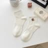 Capybara Cartoon Cotton Socks  Soft White Summer Ankle Socks For Students  Everyday Comfort 8