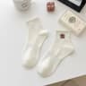 Capybara Cartoon Cotton Socks  Soft White Summer Ankle Socks For Students  Everyday Comfort 9