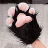 Kawaii Plush Cat Paw Gloves  Warm Furry Paw Gloves For Cosplay Kigurumi  Party Photos 7