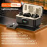 Magnetic Wireless Lavalier Microphone With Noise Reduction  Digital Display Charging Case For IPhon 7