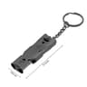 Double Pipe Emergency Whistle Keychain  HighDecibel Stainless Steel Survival Whistle For Camping  S 4