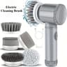 Cordless Electric Spin Scrubber With 5 Heads  Rechargeable Cleaning Brush For Bathroom Tiles Grout  1