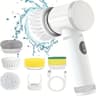 Cordless Electric Spin Scrubber With 5 Heads  Rechargeable Cleaning Brush For Bathroom Tiles Grout  2