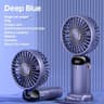 Foldable Handheld Fan With Phone Stand  Display 5Speed USB Rechargeable Mini Fan For Travel  Daily  6