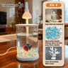 Mini Desktop Aquarium Starter Kit With LED Light  Compact Betta Fish Tank  Small Tabletop Aquarium  10
