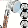 3Mode High Pressure Shower Head With Filtered Shower Head Beads  OneTouch Stop  WaterSaving Handhel 7