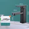 Modern Matte Black Stainless Steel Square Hot And Cold Basin Faucet  Sleek Kitchen  Bathroom Mixer  6