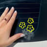 Flower Car Decal Set 3PCS  Waterproof Car Mirror Stickers  Bumper Decoration Stickers For A Cute 8