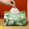Moonlight Rose 3D Oil Painting Tissue Box Cover  Faux Leather Luxury Tissue Box Holder For Home  Ca 5