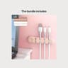 Soft Silicone Desktop Cable Organizer  4Hole Cable Holder For Desk Cable Management 5