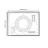 ExtraThick Silicone Pastry Mat With Measurements NonStick Kneading  Rolling Baking Mat With Scale 9