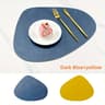 Waterproof Faux Leather Placemats Set  Wipeable Heat Resistant NonSlip Table Mats 9