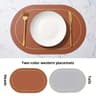 Faux Leather Placemats  Double Sided Washable NonSlip Table Mats For Stylish Dining 12
