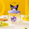 Sanrio Hello Kitty  Kuromi HoneyCan Shaped 420ML Glass Cup With Silicone Lid  Cute Kids Water  Drin 8