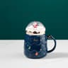 Santa SnowGlobe Lid Ceramic Christmas Mug 500ml  Cute Christmas Mug With Lid Gift Cup 6