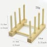 Bamboo Dish Drying Rack Organizer  Plate Drying Rack With Cup  Pan Lid Holder 6