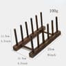 Bamboo Dish Drying Rack Organizer  Plate Drying Rack With Cup  Pan Lid Holder 9