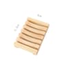 Natural Bamboo Soap Dish With Drainage  Self Draining Soap Tray Wooden Holder 8
