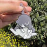 Rotatable Egg Cat Acrylic Keychain Fidget Pendant For Bags  Keys 10