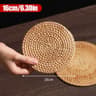 Handwoven Rattan Coaster  Heat Resistant Trivet Pad For Mugs And Hot Pots 8
