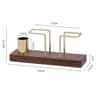 Minimalist Wooden Napkin Holder With Toothpick Compartment Vertical Tissue Dispenser For Cafe Table 9
