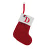 Cozy Knitted Mini Christmas Stocking With AZ Letter Snowflake Design  Hanging Loop 3