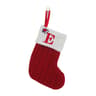 Cozy Knitted Mini Christmas Stocking With AZ Letter Snowflake Design  Hanging Loop 4