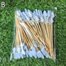 50Piece Christmas Fruit Picks Bamboo Party Fork Set With Santa Snowflake Tree  Reindeer Designs 7