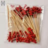50Piece Christmas Fruit Picks Bamboo Party Fork Set With Santa Snowflake Tree  Reindeer Designs 12