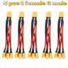 XT60 Parallel Battery Connector 3Way Y Splitter Cable With 14AWG Silicone Wire MaleFemale 10