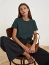 Bornladies 230g Heavyweight Cotton Tee For Women  Loose Fit Solid Summer Top 14