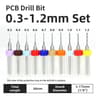 TOOLEYE Carbide PCB Drill Bit Set 10pcs 18 Shank Micro CNC Bits 013175mm 4
