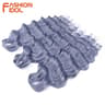 Anna 24 Inch Water Wave Braiding Hair Extensions Ombre Blonde Crochet Curly Deep Wave Synthetic Hai 9