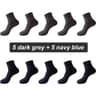 Mens Bamboo Fiber Socks 10 Pairs  Breathable Antibacterial Comfort EU 3846 15