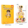 Montessori Busy Board Steering Wheel Dashboard With Lights  Switches  Portable Driving Activity Toy 12