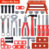 Kids Tool Set With Electric Toy Drill  Pretend Play Tools Construction Kit For Toddlers 6