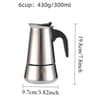 Stainless Steel Moka Pot 9 Cup Stovetop Espresso Maker 15 Oz Italian Coffee Maker For Gas Electric  8