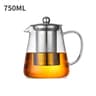 HeatResistant Borosilicate Glass Teapot With Infuser And Stainless Steel Tea Strainer 8