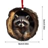 Woodland Animal Acrylic Christmas Ornament 2D Pendant  Raccoon Owl Squirrel Bunny  Bird Tree Decor 7