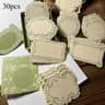Vintage Embossed Sticky Notes Box 30pcs Thick Decorative Scrapbook Journaling Paper 9