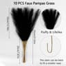 Boho Chic Faux Pampas Grass Decor  Fluffy Black Vase Fillers 1020 Pcs 6