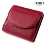 Genuine Leather Mini RFID Wallet For Women  Slim Bifold Card Holder With Coin Pocket 13