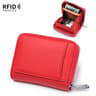 RFID Genuine Leather Wallet For Women Large Capacity Cowhide Card Holder With Coin Pocket 11